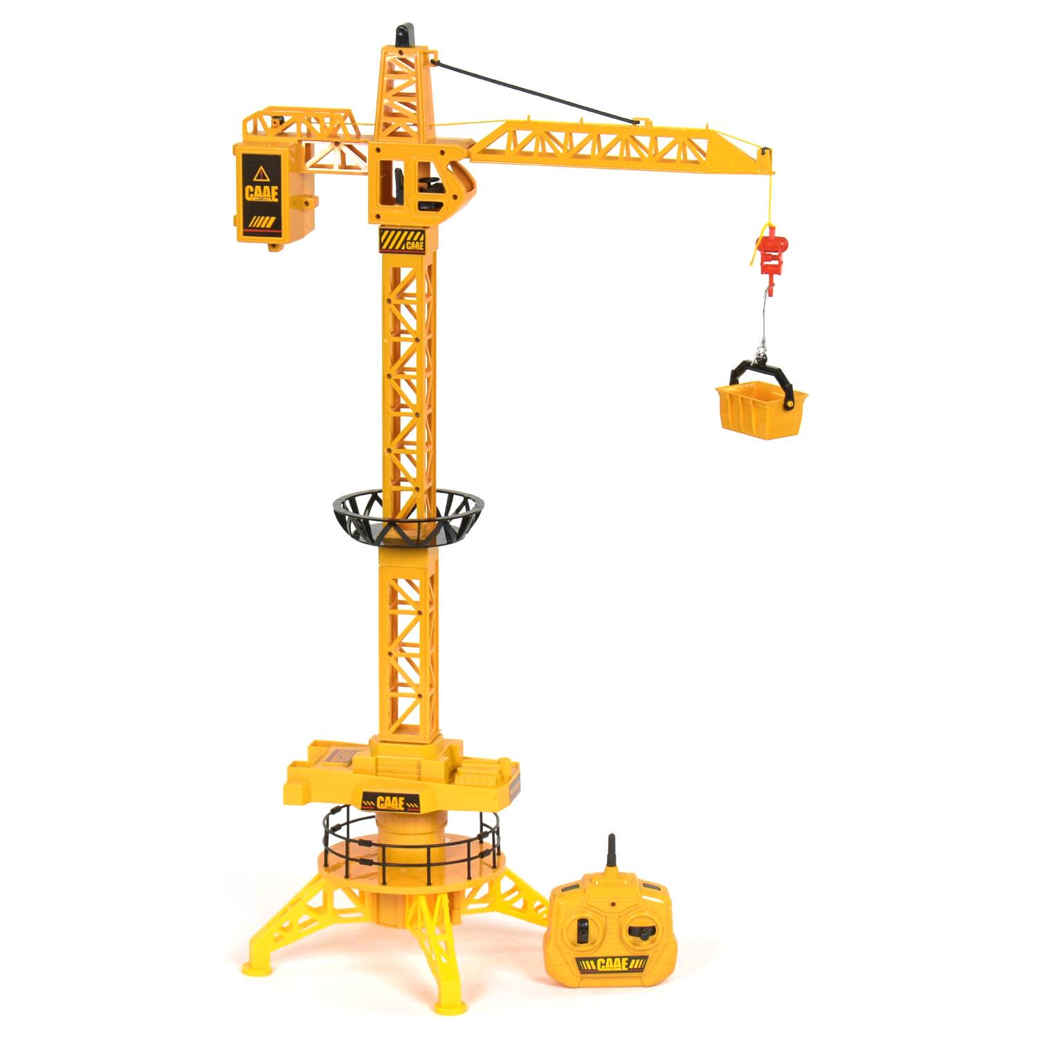 Подъемный кран на радиоуправлении Ruicheng башенный строительный Желтый (36173)
