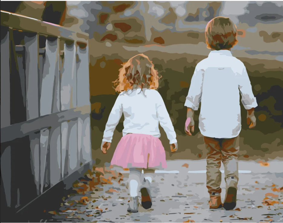 Картина по номерам Strateg Детство 40х50 см (GS218)