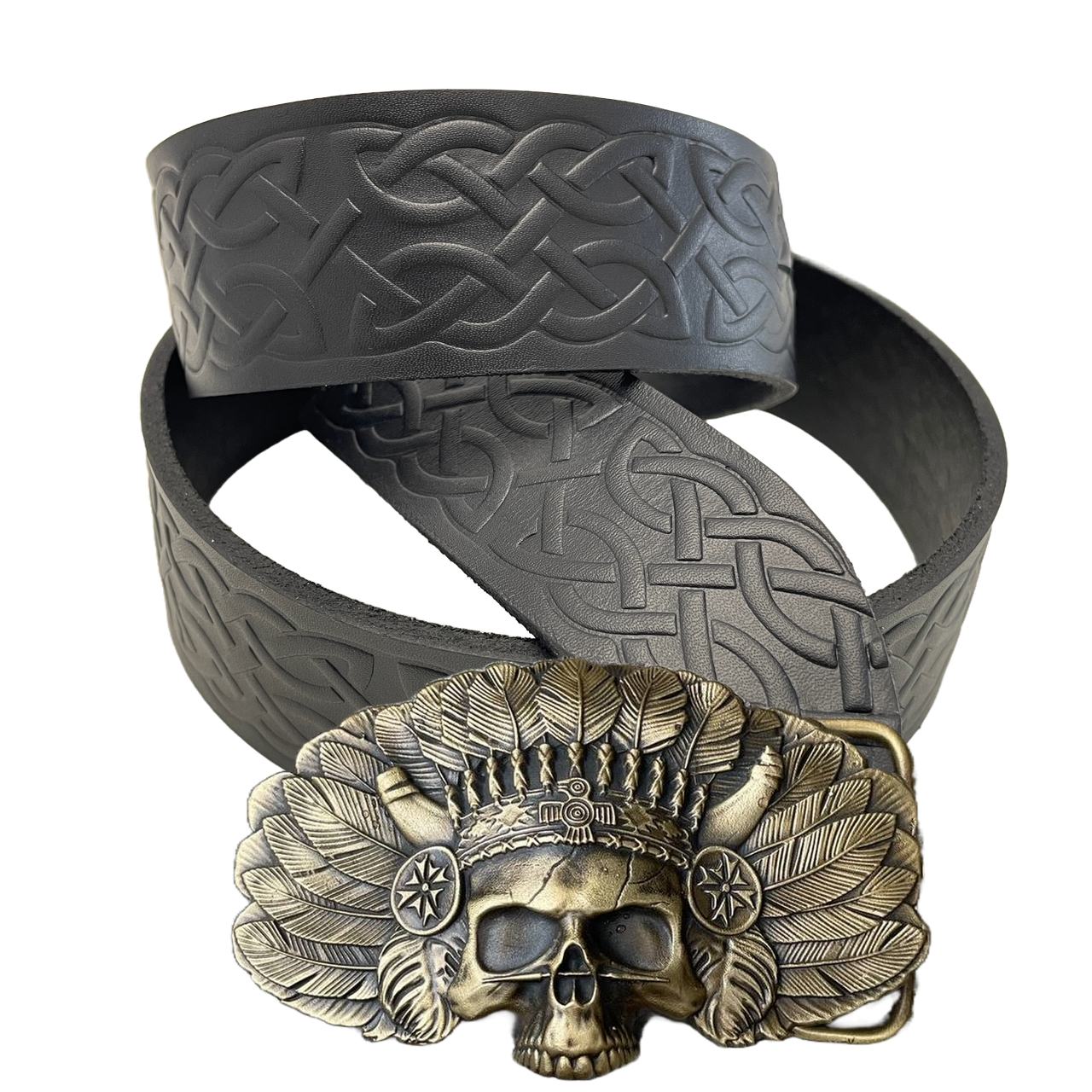 Ремень тиснение с пряжкой Gorillas BBQ Accessories Апач латунь (bb56)