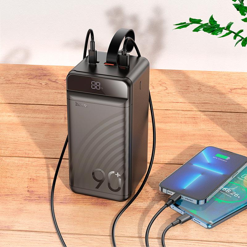 Павербанк Hoco J123D 90000 mAh 2USB/Type-C/Lightning/QC PD 22,5W 3 A Черный (601629) - фото 7 Павербанк Hoco J123D 90000 mAh 2USB/Type-C/Lightning/QC PD 22,5W 3 A Черный (601629) - фото 7