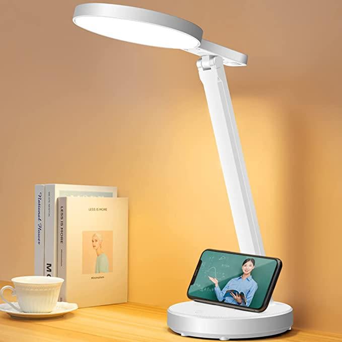 Лампа настольная светодиодная 1278 аккумулятор 1200 mAh 3 режима яркости USB 5 Вт Белый