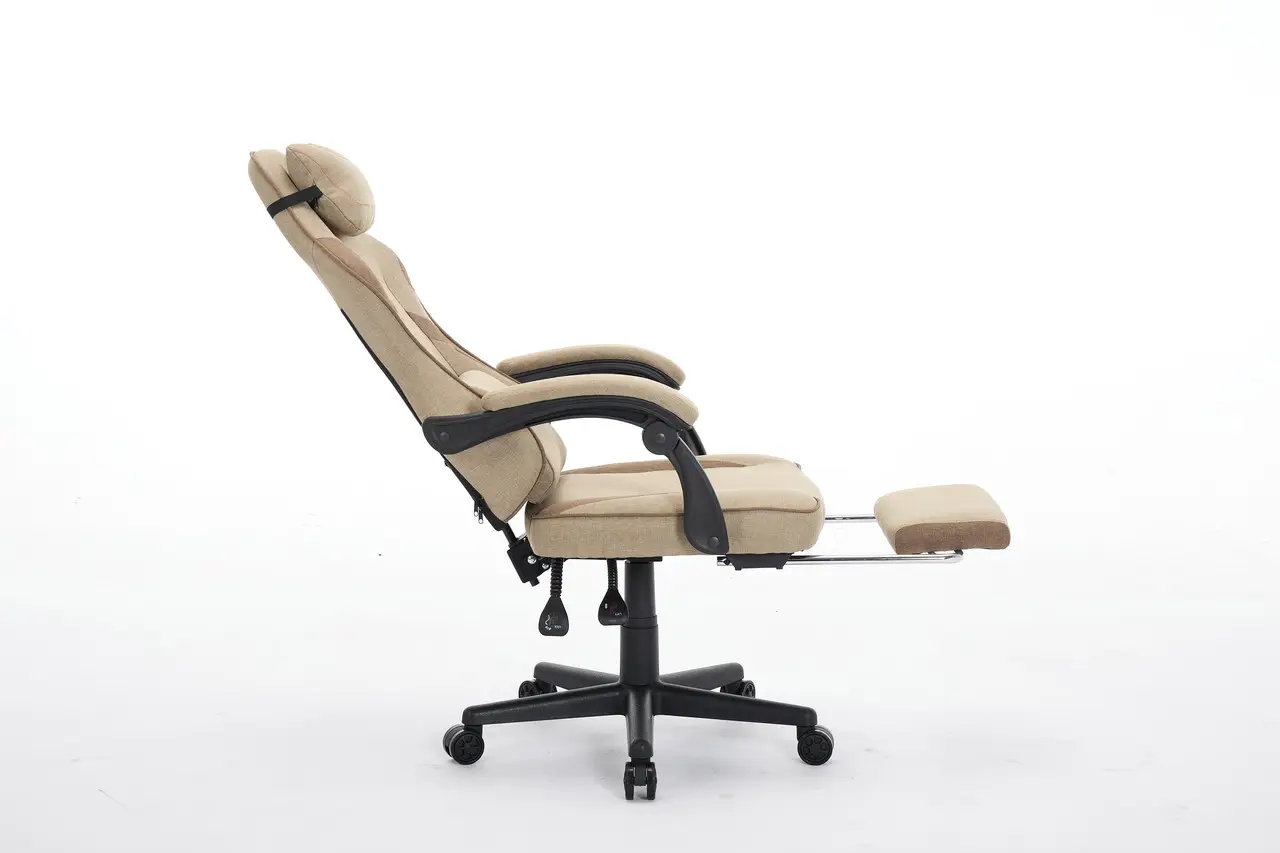 Кресло игровое компьютерное Deus ED09 текстиль с подставкой для ног Бежевый (2977) - фото 7 Кресло игровое компьютерное Deus ED09 текстиль с подставкой для ног Бежевый (2977) - фото 7