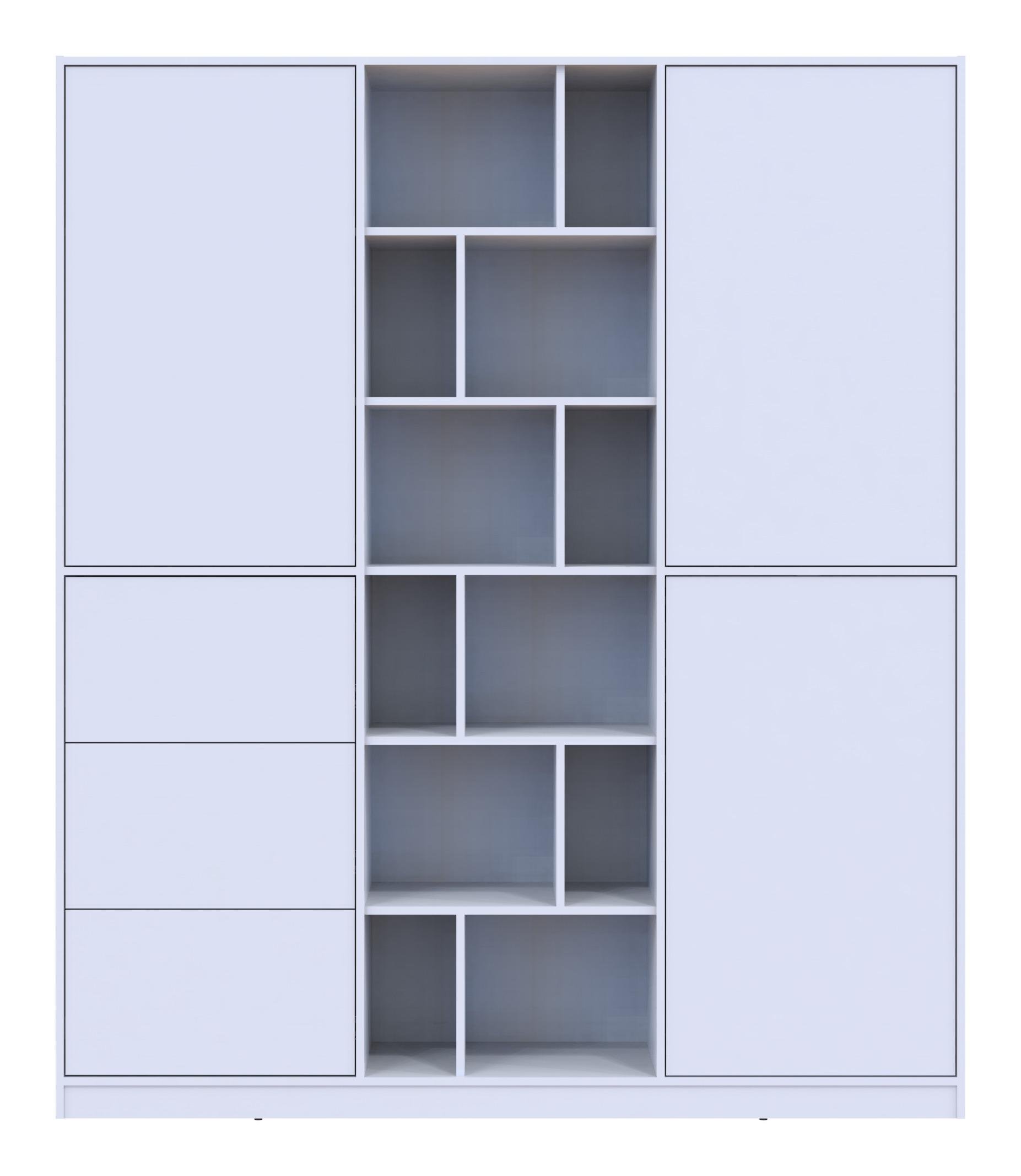 Шкаф для одежды Doros Морган ДСП/шухляди 180х38,5х210 см Белый (42002246)