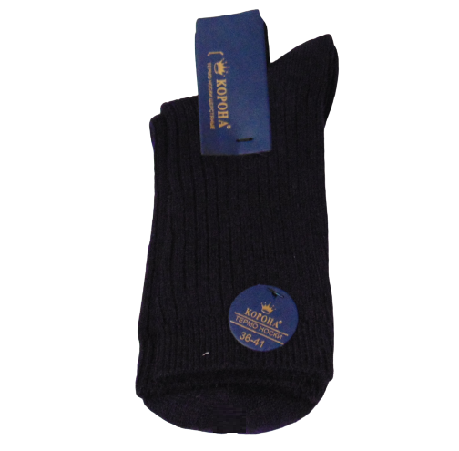 Термоноски шерстяные Корона 2518-14 р. 36-41 Черный (1910392684)