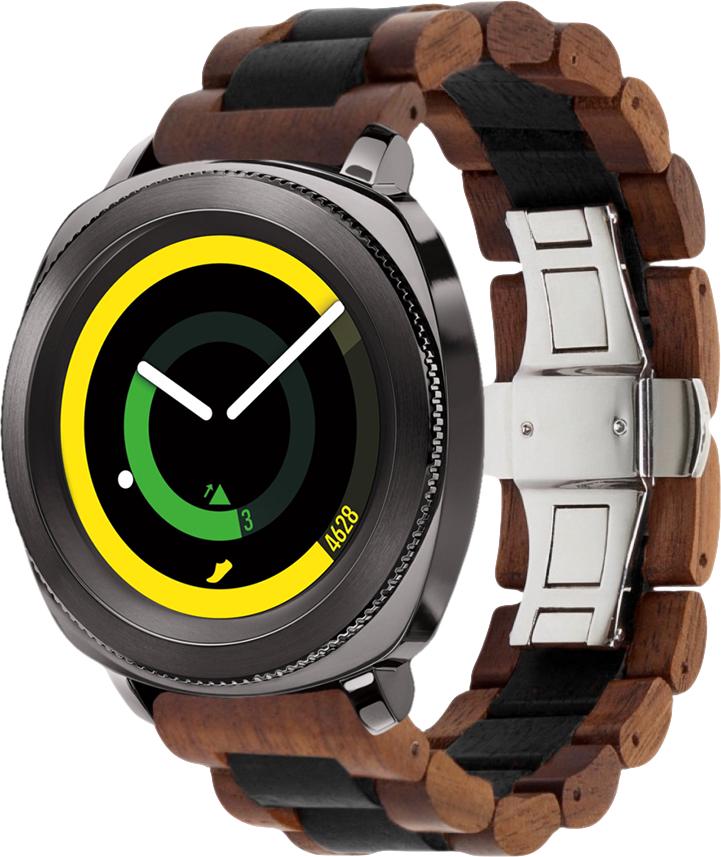 Ремешок деревянный WoodLock для Samsung Gear Sport Black/Brown (28280-26) Ремешок деревянный WoodLock для Samsung Gear Sport Black/Brown (28280-26)