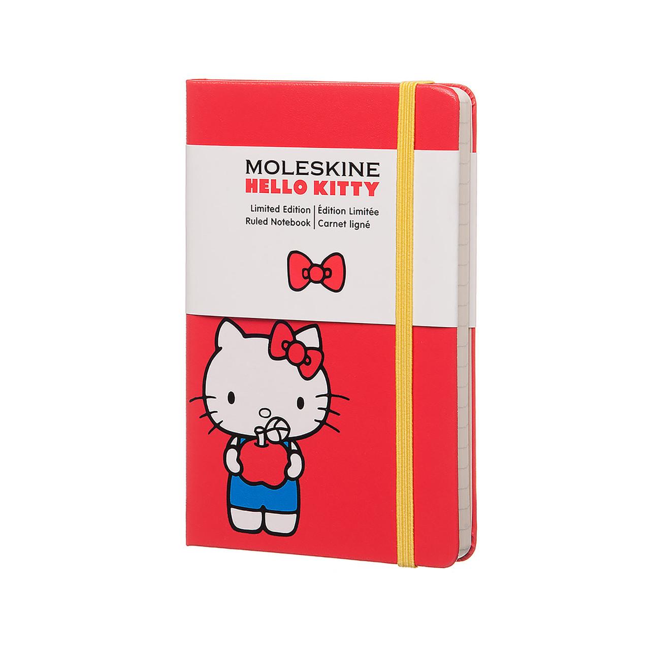 Блокнот Moleskine Limited Hello Kitty карманный 192 страницы в линейку 9х14 см Красный