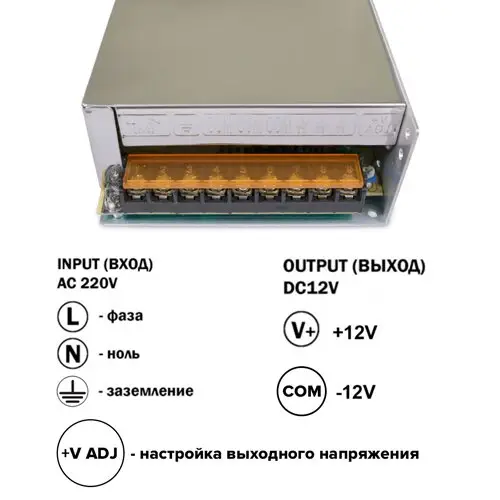 Блок живлення Standart негерметичний 12 V 250 Вт 20 A (TR-250-12) - фото 3