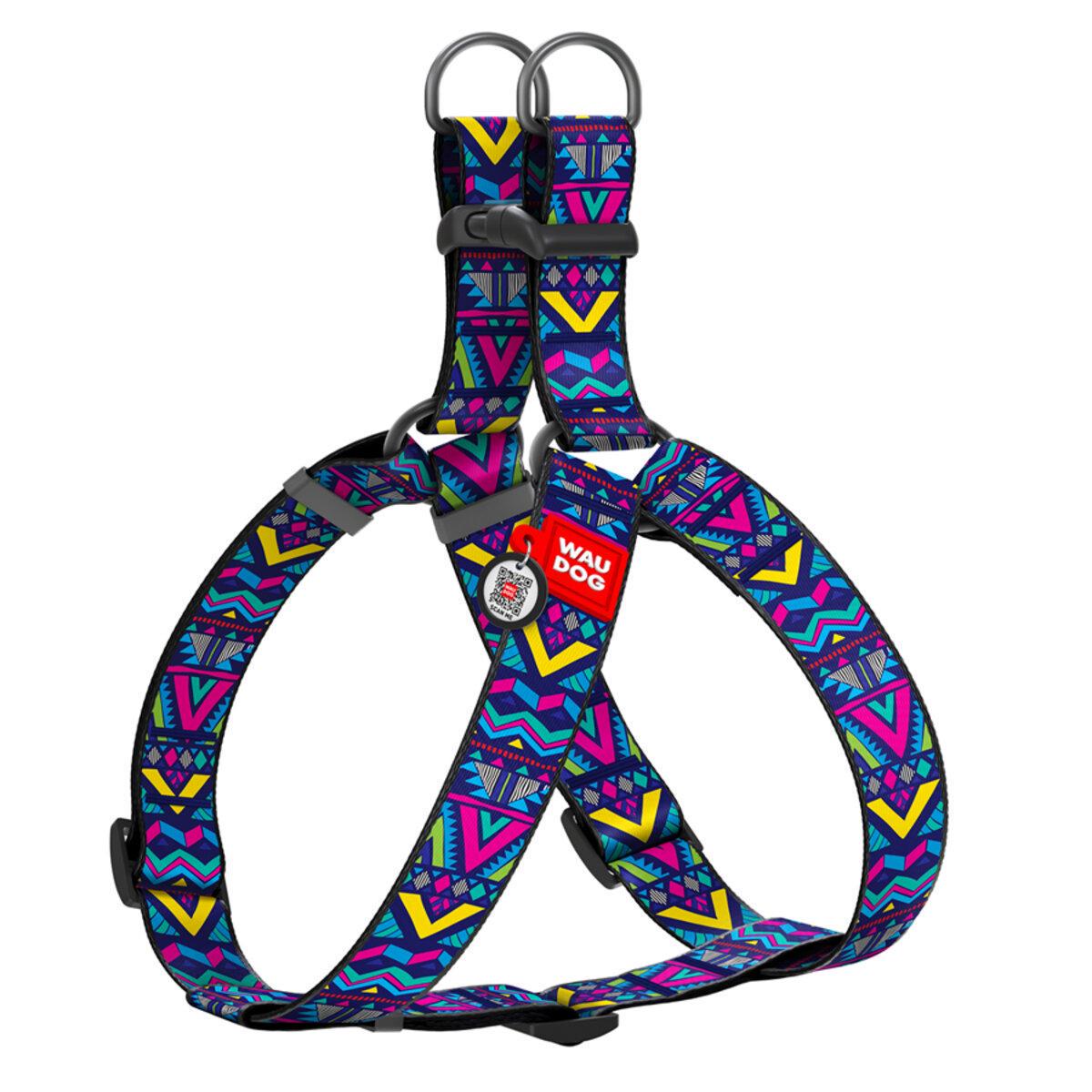 Шлея для собак Waudog Nylon Інді з QR паспортом/пластиковим фастексом XL 35 мм х 70-100 см (324-0016 Col) Шлея для собак Waudog Nylon Інді з QR паспортом/пластиковим фастексом XL 35 мм х 70-100 см (324-0016 Col)