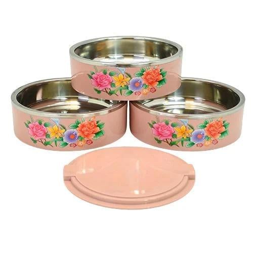 Набір харчових термосів з металевою колбою та подвійними стінками для їжі 3 шт.Pink