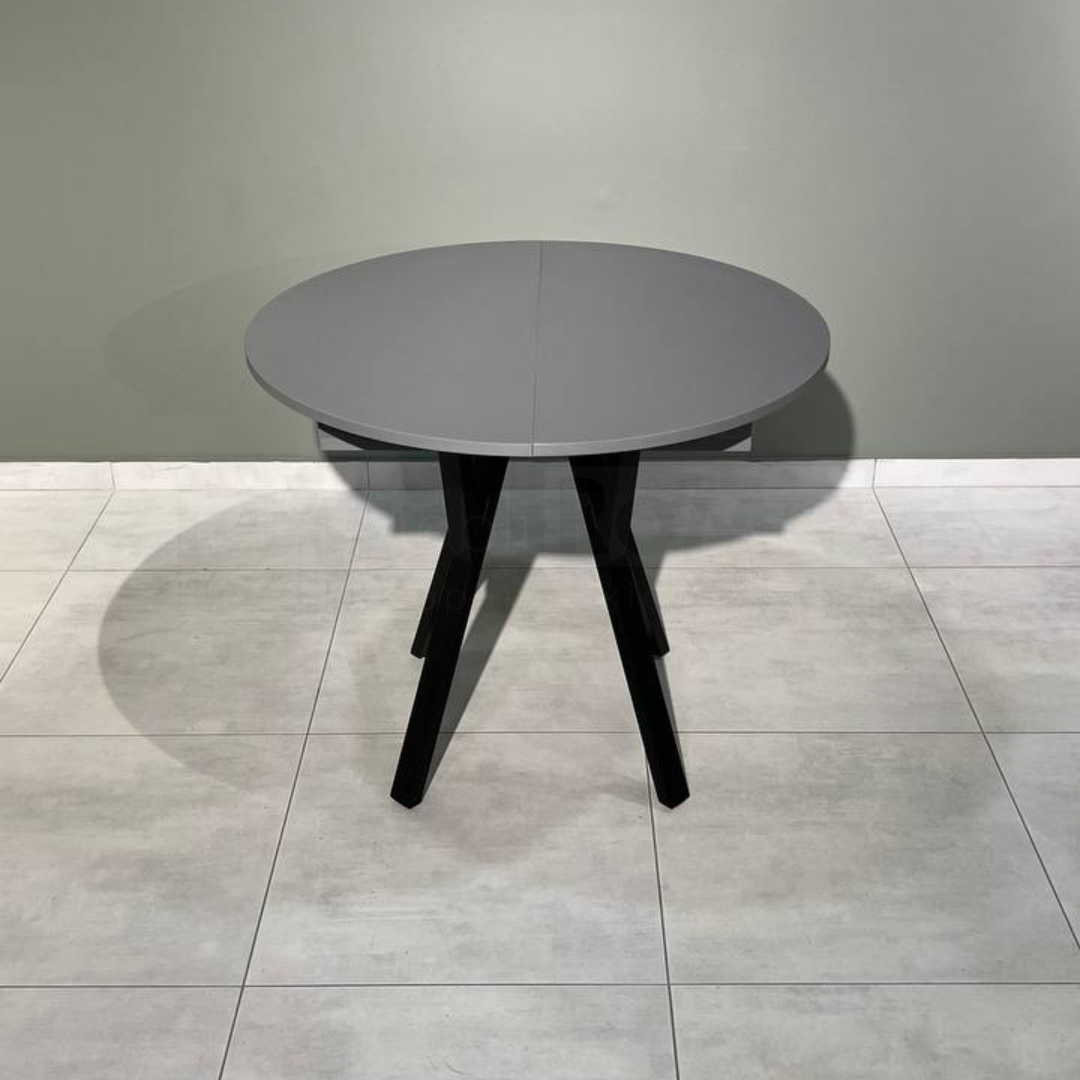 Обідній стіл овальний розсувний LITE D800 Антрацитовий/Чорний (УТП016860) - фото 1 Обідній стіл овальний розсувний LITE D800 Антрацитовий/Чорний (УТП016860) - фото 1