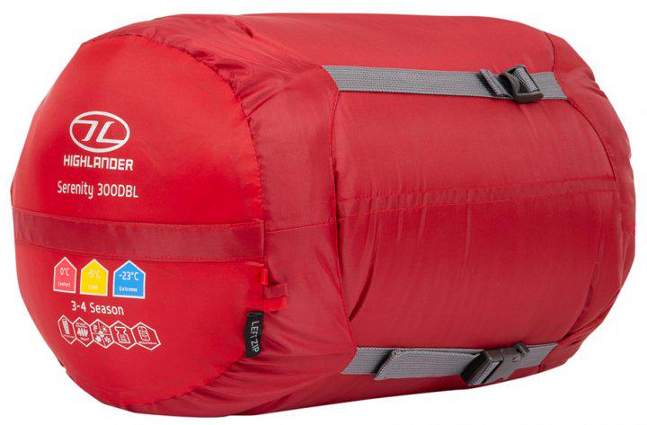 Спальник Highlander Serenity 300 Double Mummy/-5°C L (левый) Red (1073-927921)