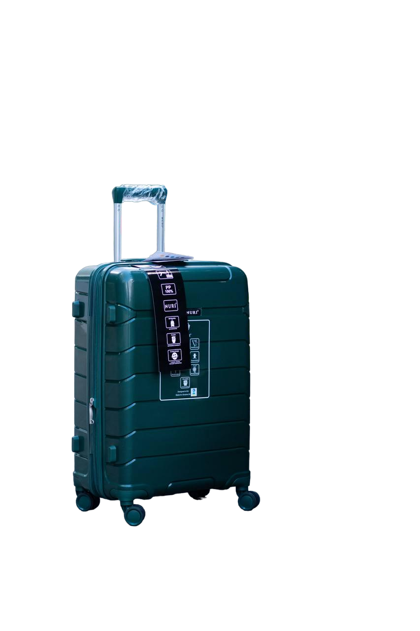 Чемодан пластиковый Nuri 1908 S Зеленый (11823592) - фото 1