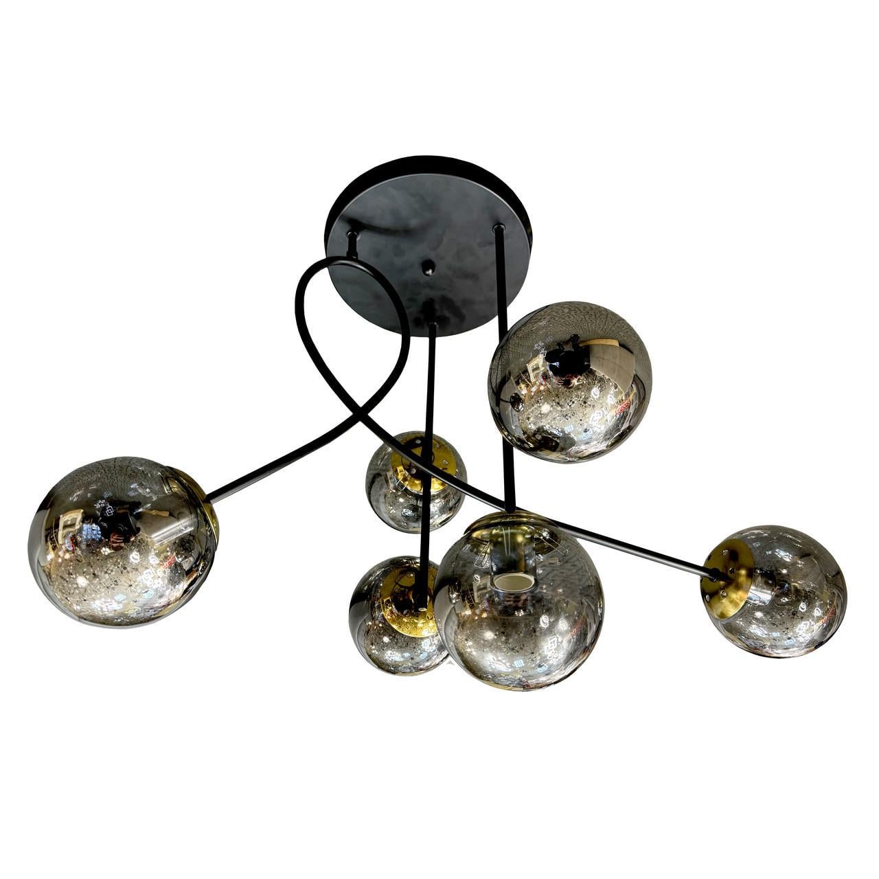 Люстра MS-D9118/6BK+COP+GR NUMIN Лофт на 6 источников света