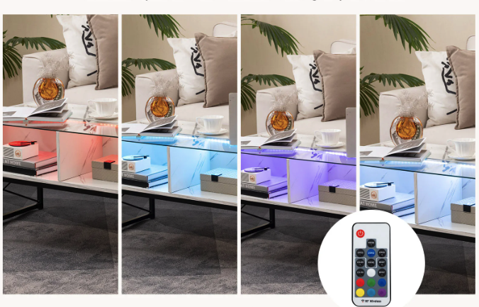 Журнальный стол Costway Moderne с подсветкой стол Costway Moderne с подсветкой Мраморный (4732) - фото 7