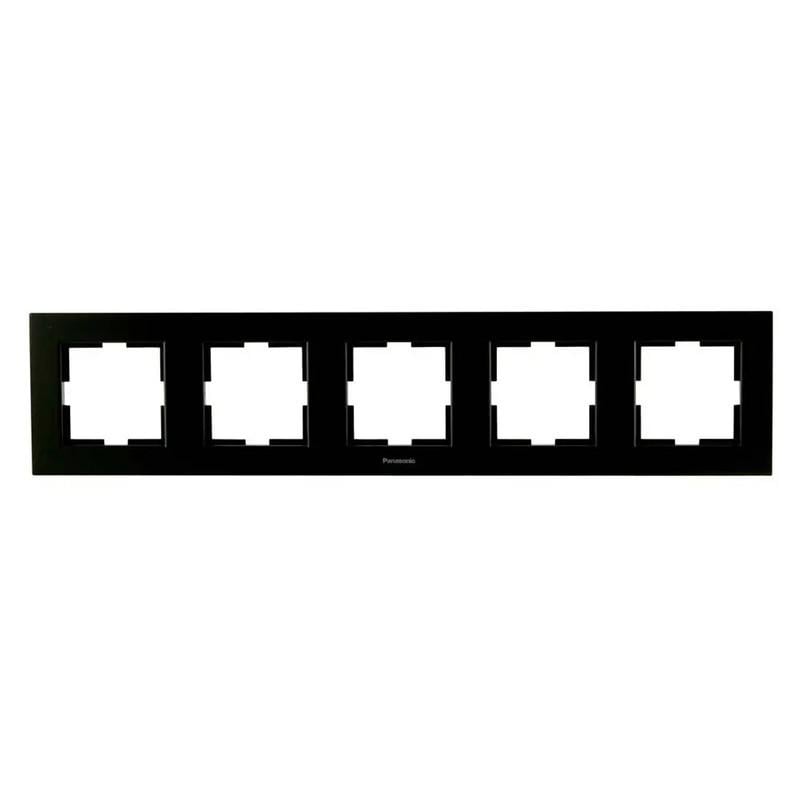 Рамка для розеток пятиместная Panasonic Arkedia Slim ABS горизонтальная Черный (WNTF08052B UA1) Рамка для розеток пятиместная Panasonic Arkedia Slim ABS горизонтальная Черный (WNTF08052B UA1)