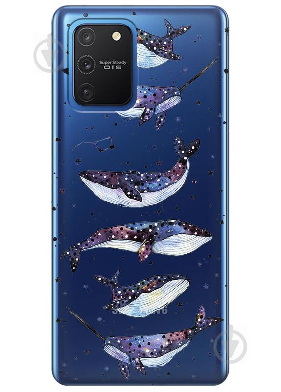 Прозорий силіконовий чохол iSwag для Samsung Galaxy S10 Lite з малюнком - Кіти Єдинороги (KS3494)