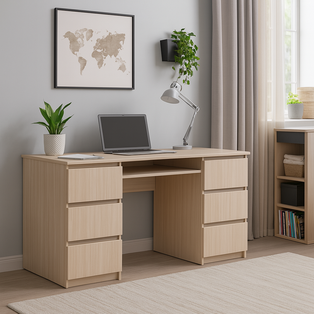 Стол письменный СП6 6Я SENAM 780х1400х500 мм ДСП Дуб Молочный