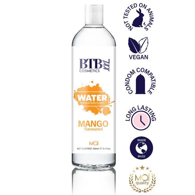 Лубрикант на водной основе BTB FLAVORED MANGO с ароматом манго 250 мл (SO6570) - фото 2