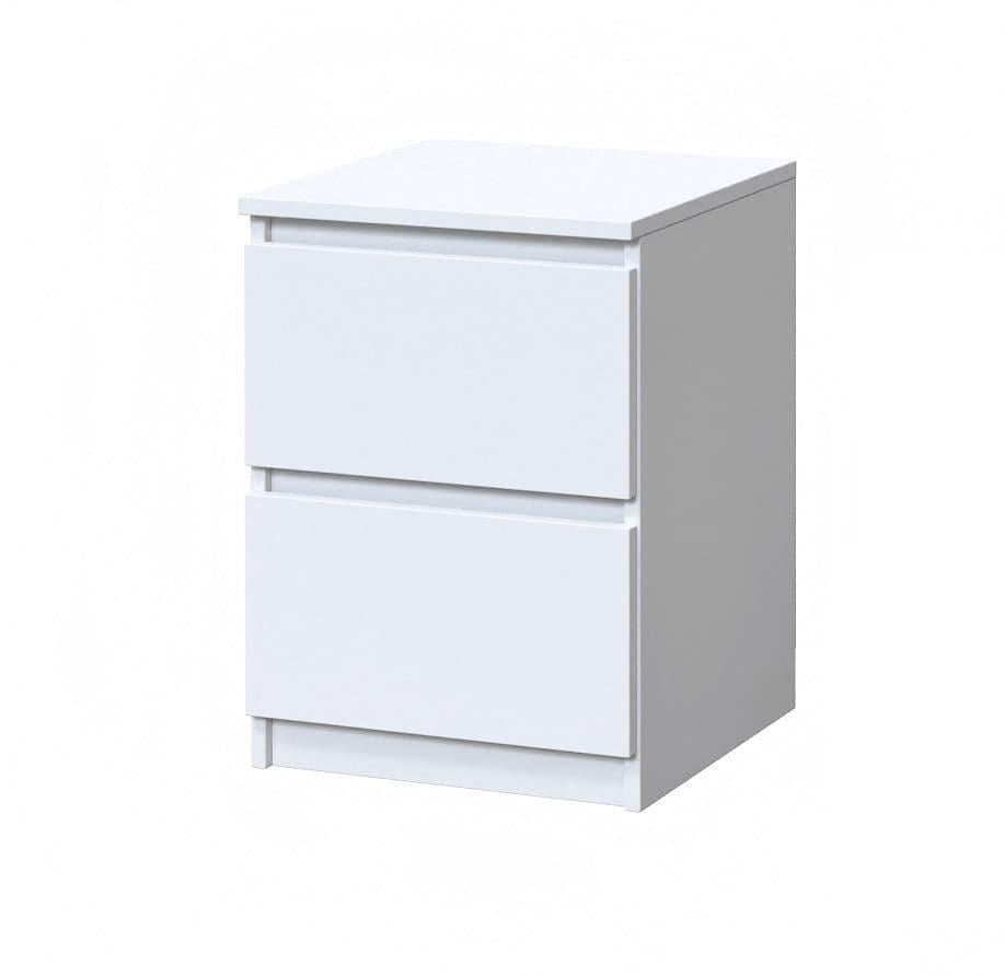 Тумбочка приліжкова Майстер Форм 2 шухляди 400х376х511 мм Білий (20373) Тумбочка приліжкова Майстер Форм 2 шухляди 400х376х511 мм Білий (20373)