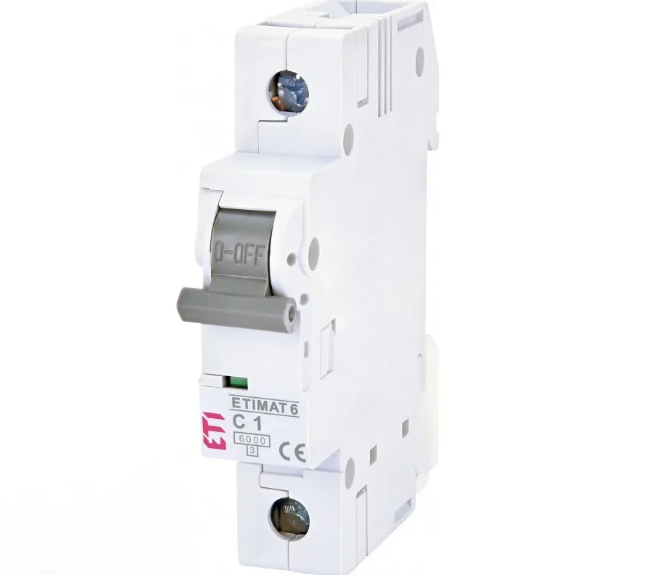 Автоматический выключатель ETI 1p C 1A 6kA