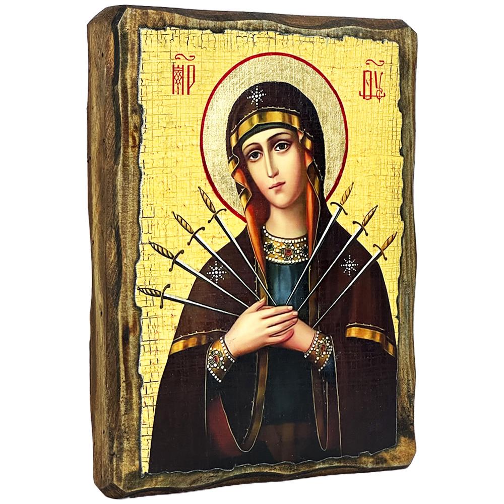 Ікона Пресвята Богородиця Семистрільна під старовину (1013-1) Ікона Пресвята Богородиця Семистрільна під старовину (1013-1)