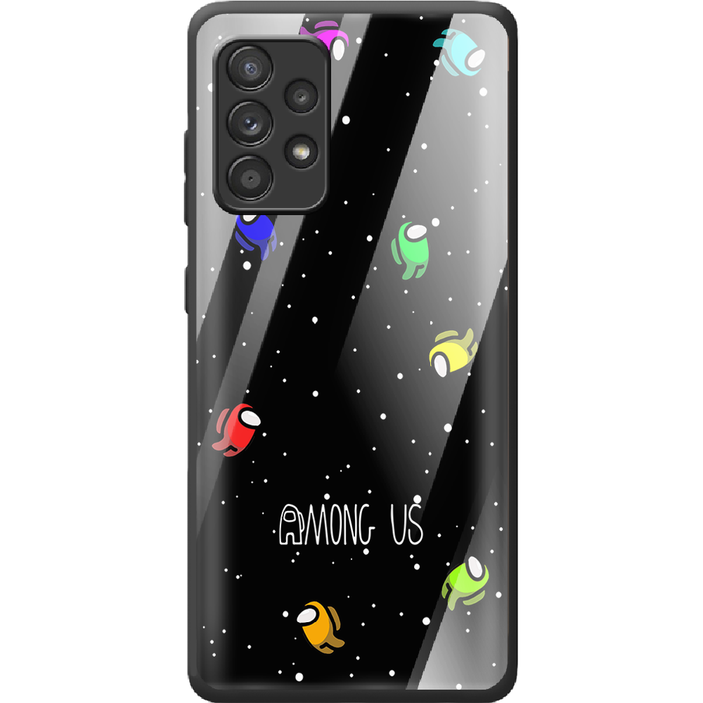 Чехол BoxFace Samsung A725 Galaxy A72 Among Us Invisible Черный силикон со стеклом (42070-bk76-42233)