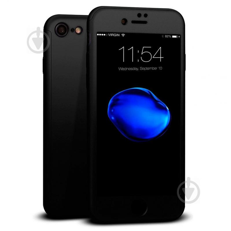 Чехол MFut + стекло на iPhone 6/6s Black (HbP050385)