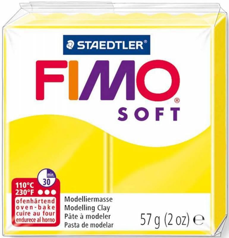 Глина полимерная Fimo Soft 57 г Лимонный (8020-10)