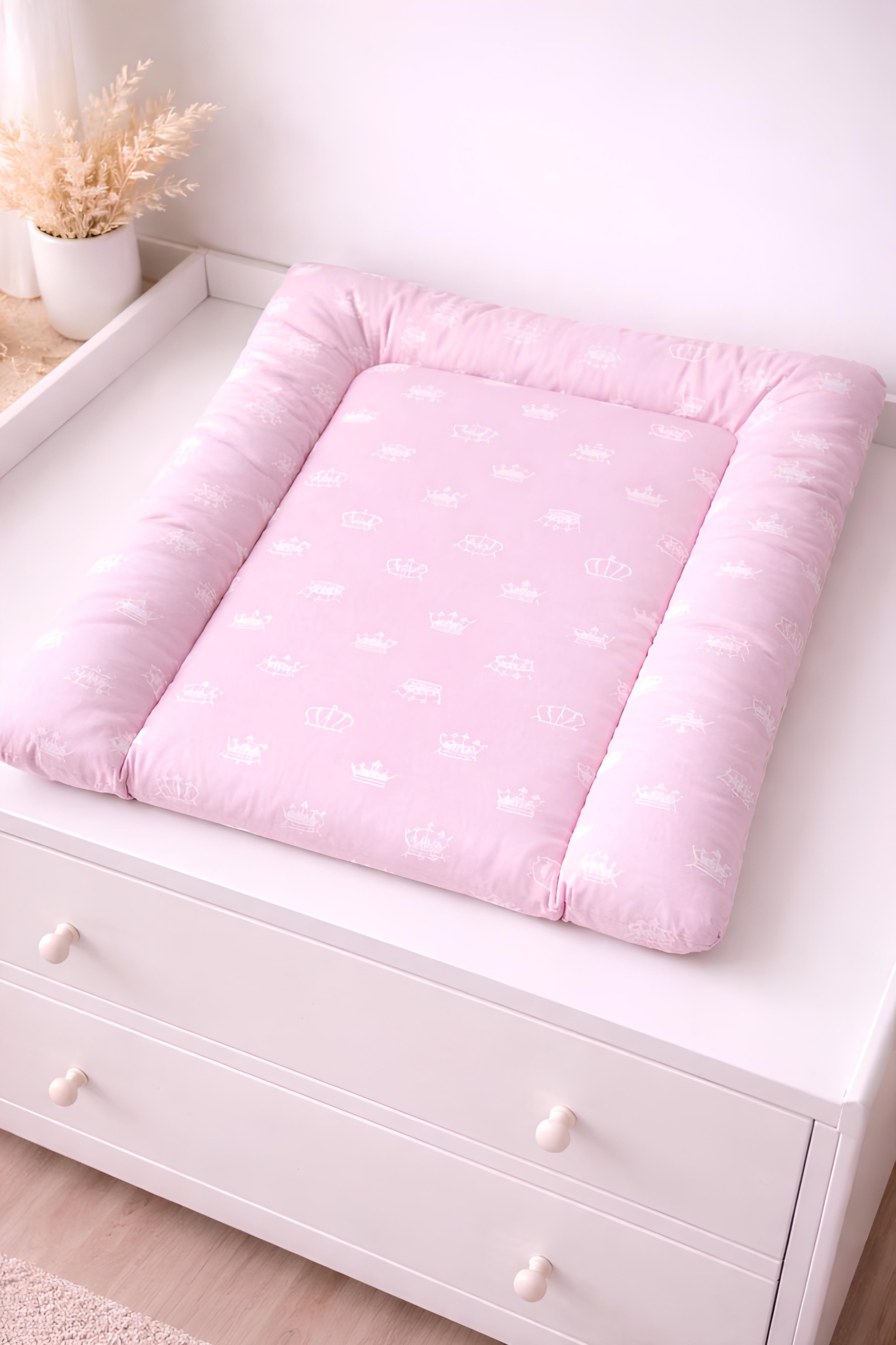 Матрас для пеленания BST с бортами синтепон съемный универсальный 70х55 см Розовый (1875664189)