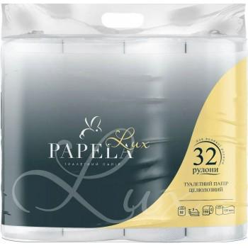 Туалетная бумага Papela Lux целюлозная трехслойная 32 рулона