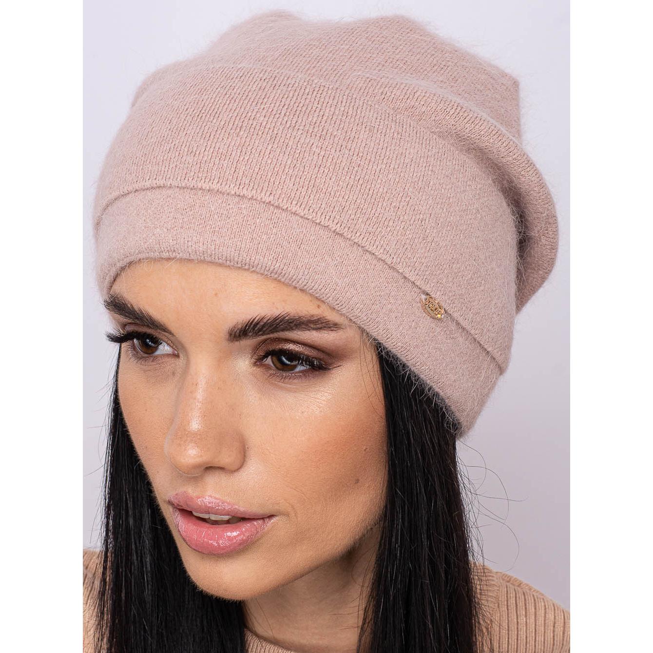 Шапка ангоровая женская Leks Панна one size Антик