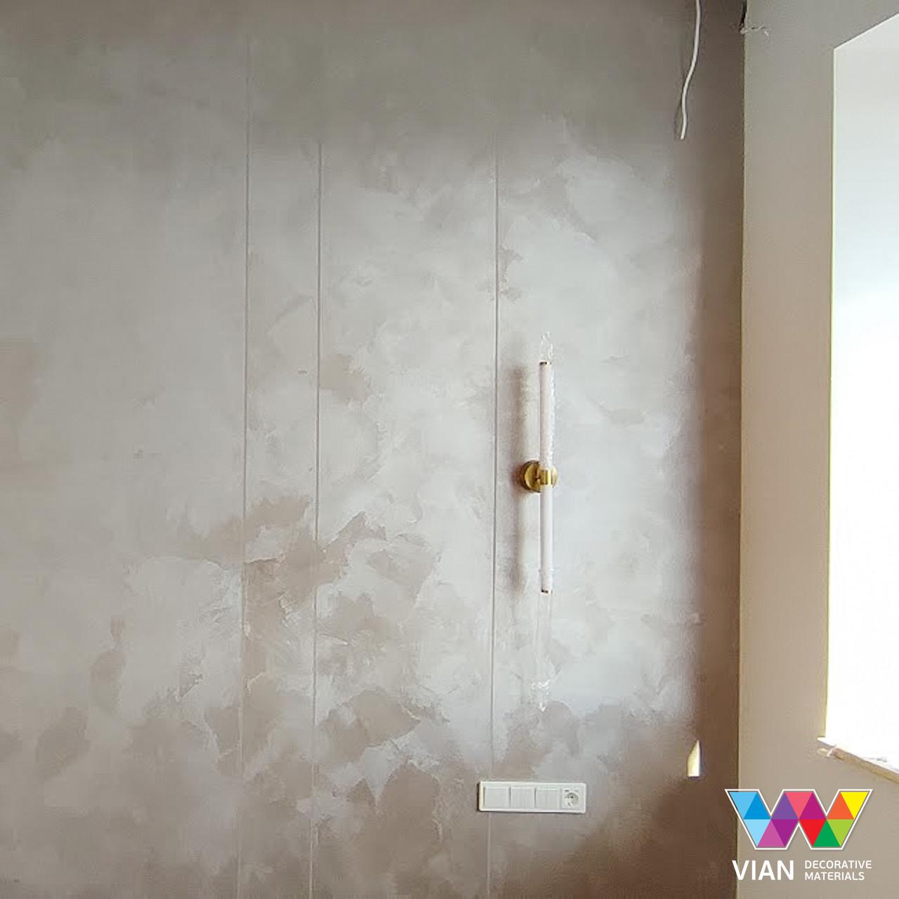 Декоративная фактурная штукатурка с перламутром Vian Велюр матовый 1 кг - фото 4