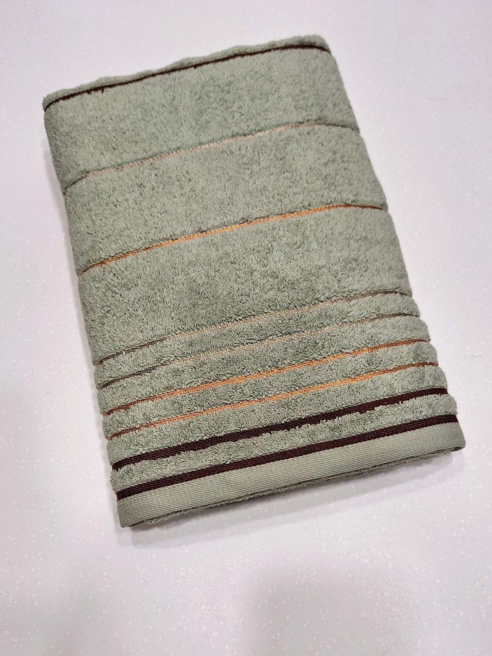 Полотенце для лица махровое Parisa Stripe Cotton 50х90 см Зеленый (934)