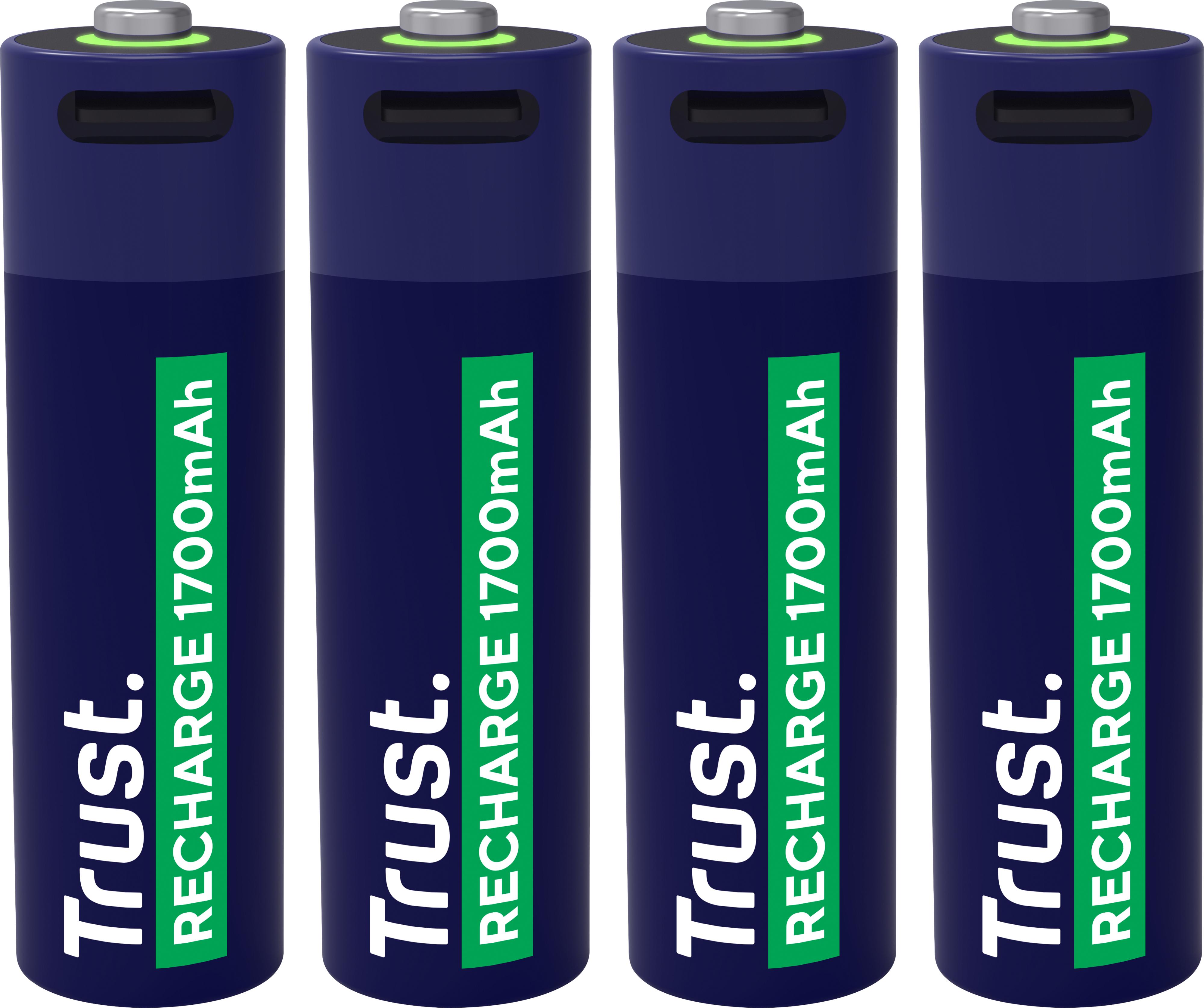 Аккумулятор Trust 25631 AA 1700 mAh TYPE-C 4 шт. (25631_TRUST)