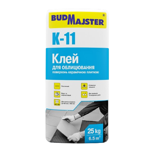 Клей для плитки BudMajster К-11 25 кг