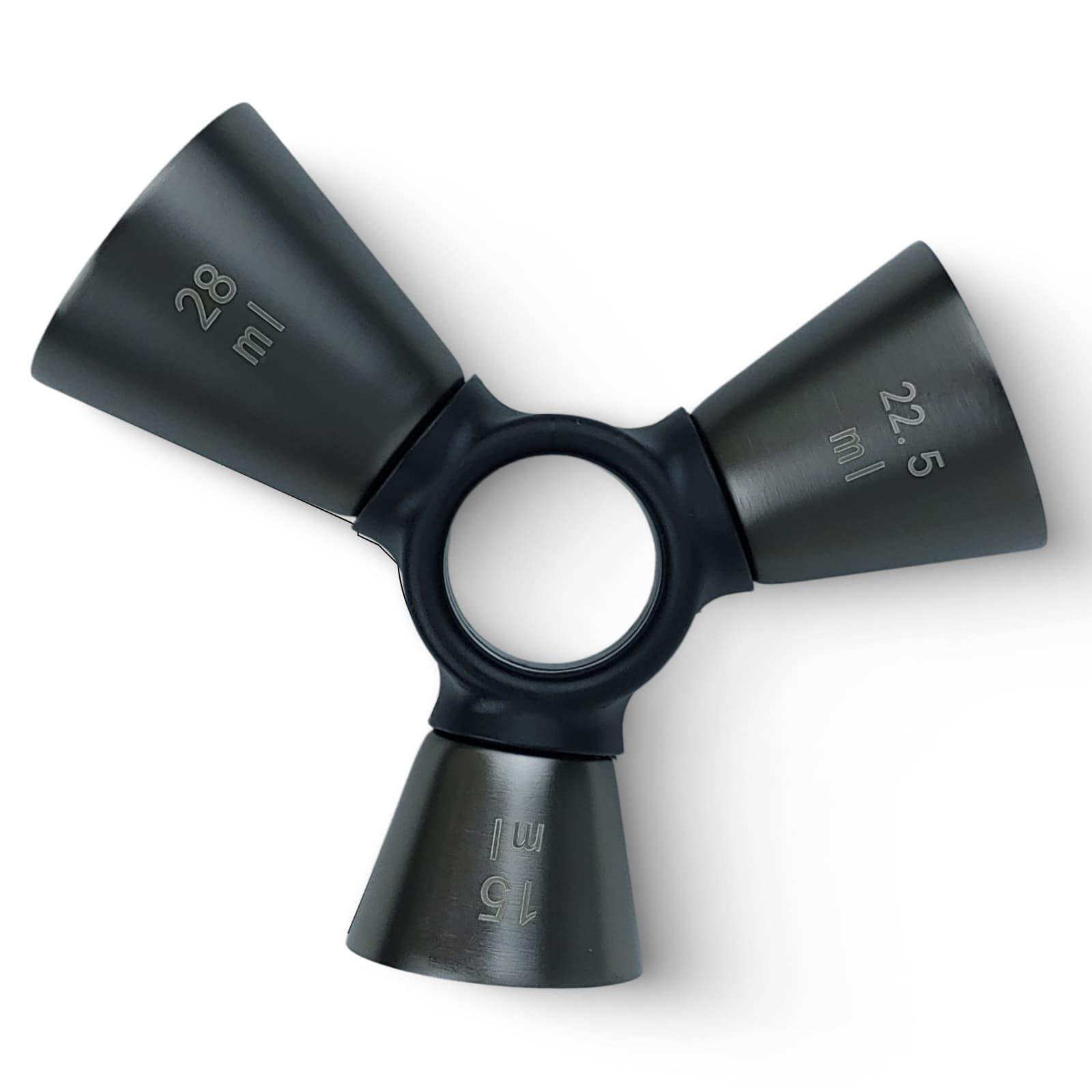 Джигер тройной Olin & Olin барный мерник для коктейлей 1/2 3/4 1 oz 15/22,5/30 мл из нержавеющей стали Черный (1816-JI-1/2x3/4x1oz-t-b) - фото 1 Джигер тройной Olin & Olin барный мерник для коктейлей 1/2 3/4 1 oz 15/22,5/30 мл из нержавеющей стали Черный (1816-JI-1/2x3/4x1oz-t-b) - фото 1