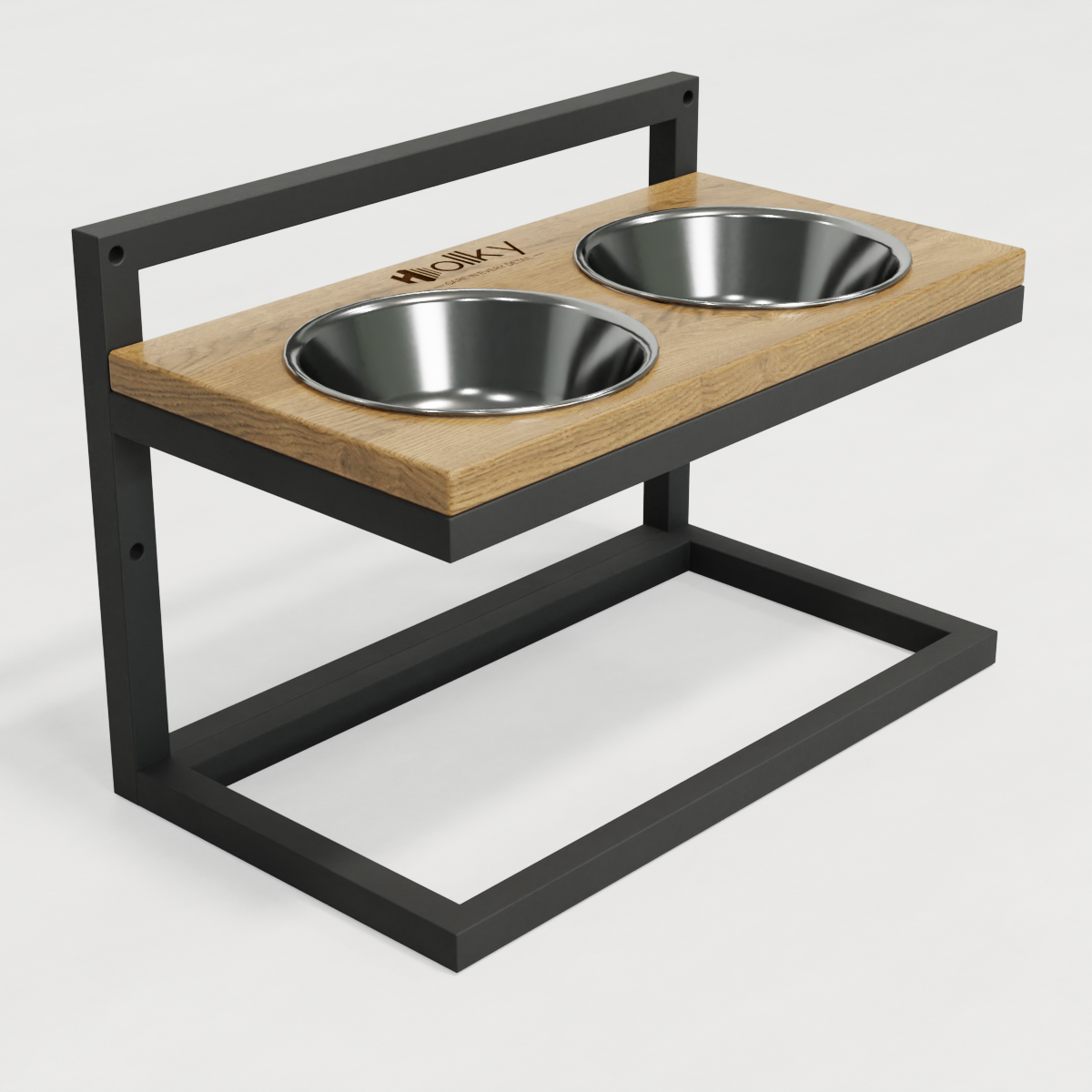 Миски на регулируемой подставке для средних собак Hollky Flex M 2х0,85 л (FM-422530-GRNT) - фото 10