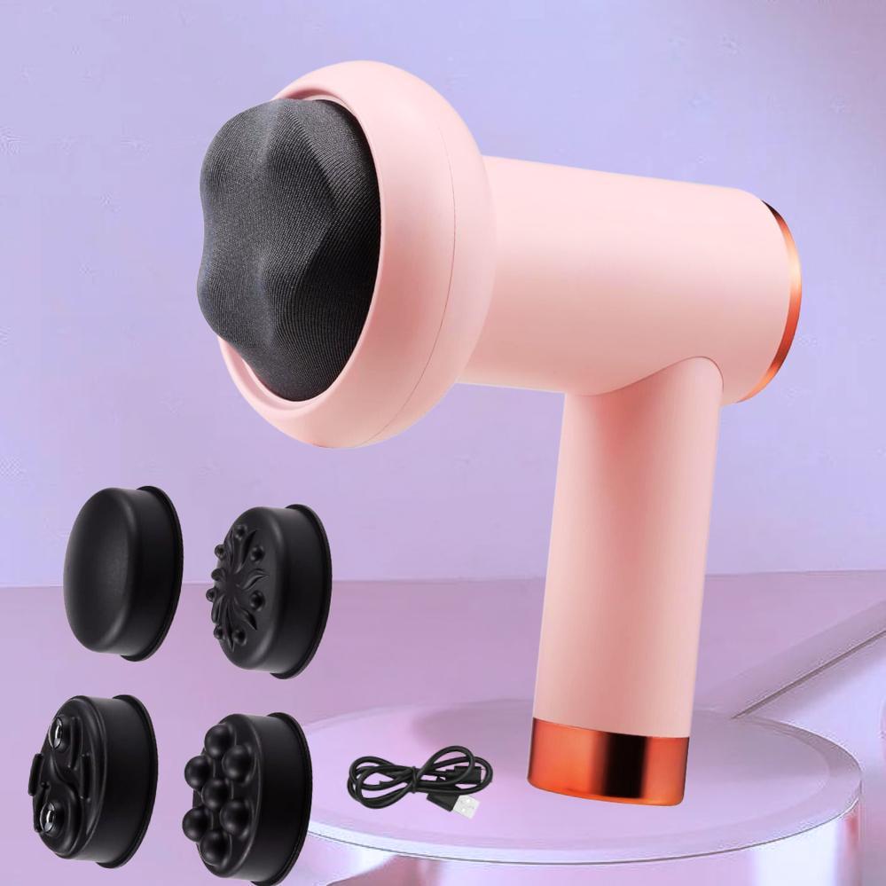 Массажер аккумуляторный ручной Deep Rolling Massager для всего тела с 5 насадками - фото 8