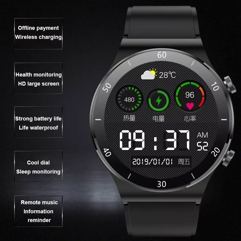 Смарт-годинник Bakeey S6 Pro розмова/тонометр/пульсоксиметр/ЕКГ Black - фото 5 Смарт-годинник Bakeey S6 Pro розмова/тонометр/пульсоксиметр/ЕКГ Black - фото 5