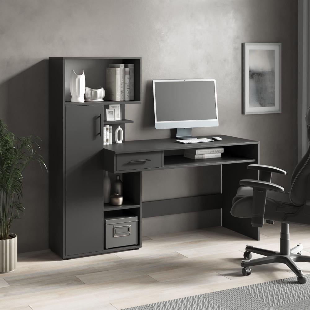 Письмовий стіл для комп'ютера з пеналом та висувною скринькою Антрацит (380130)