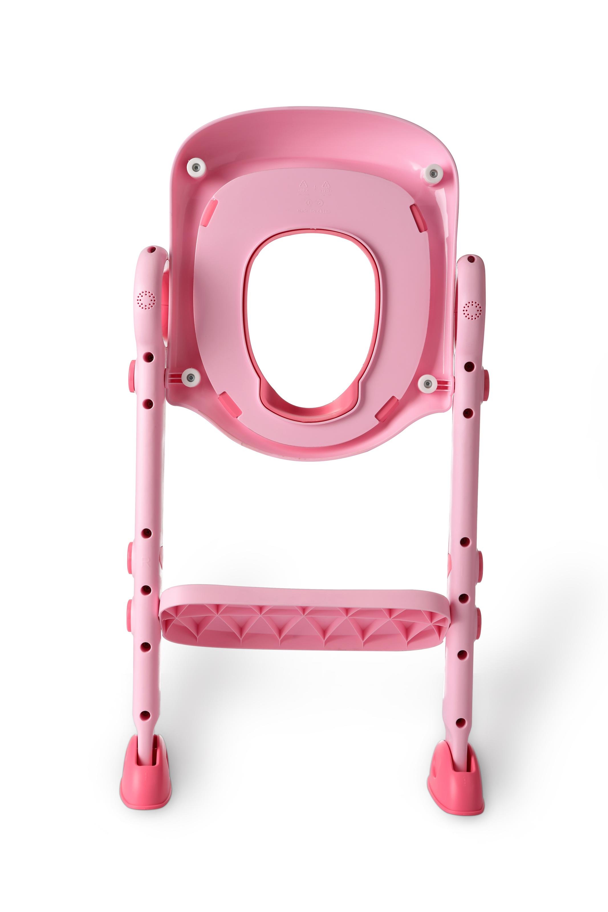 Сидіння на унітаз з драбинкою і поліуретановим кільцем Babyhood BH-122P Рожевий (29397277) - фото 3 Сидіння на унітаз з драбинкою і поліуретановим кільцем Babyhood BH-122P Рожевий (29397277) - фото 3