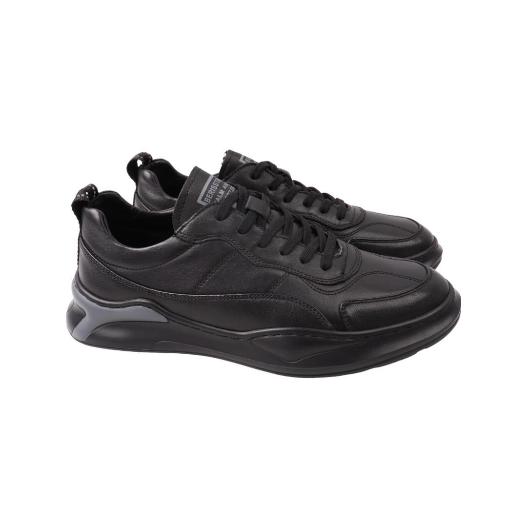 Кроссовки мужские Berisstini из кожи р. 41 Черный (42-21DTS)