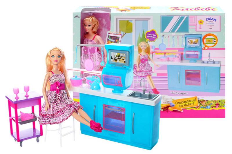 Лялька A-Toys Каibibi з кухонними меблями 44x7x23 см Різнобарвний (BLD132)