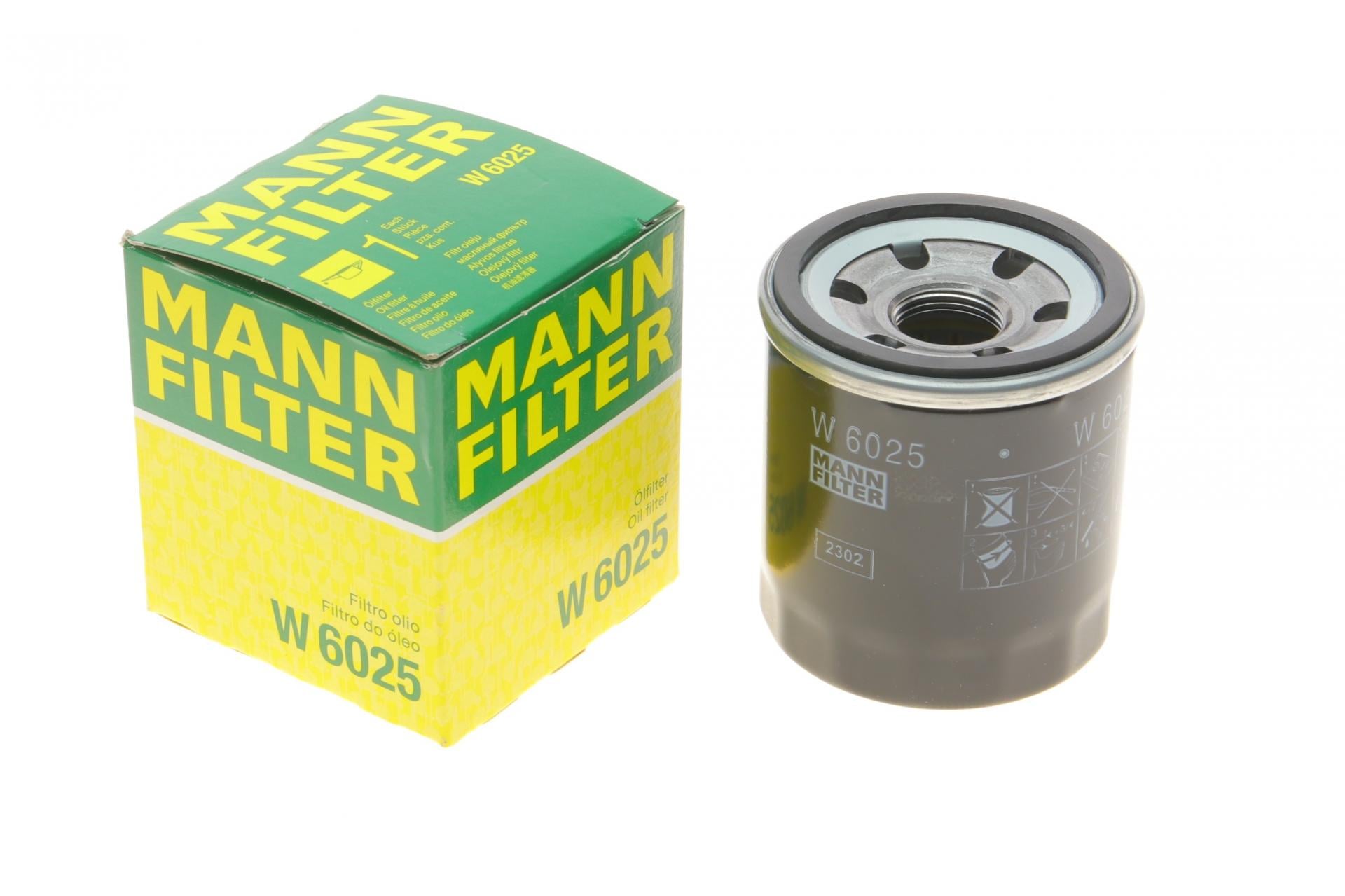 Фильтр масляный Mann-Filter для Renault Megane III 2,0CVT 09-/IV 1,6TCe 16-/Laguna III 2,0/3,5i 07-15 (W 6025)
