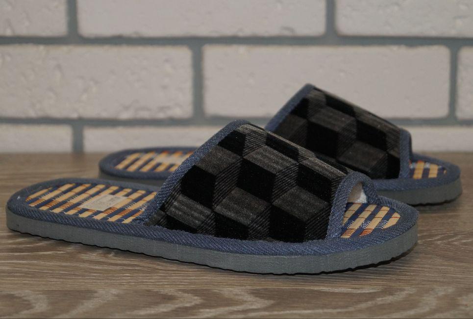 Тапочки комнатные мужские Deshman YK1-1 р. 44/45 28,5 см Серый (31533-4445)