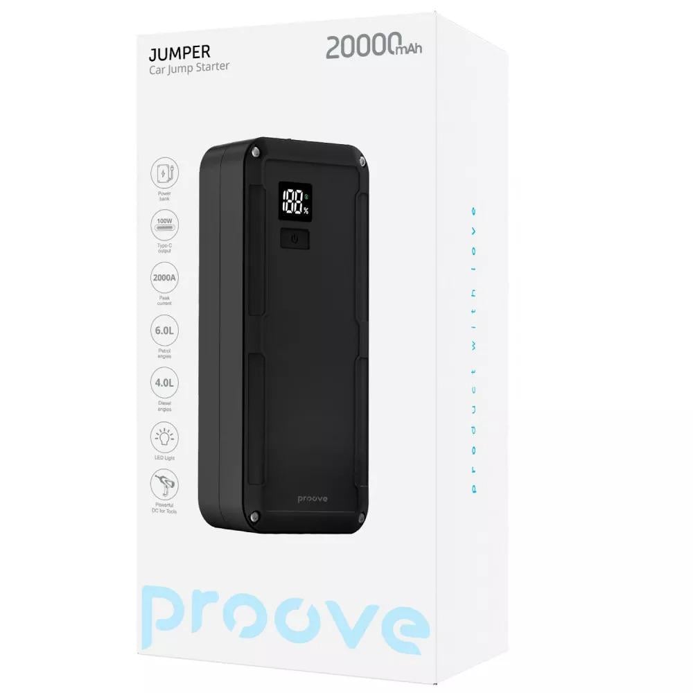 Пусковий пристрій Proove Jumper 20 000mAh 2000A Black - фото 7