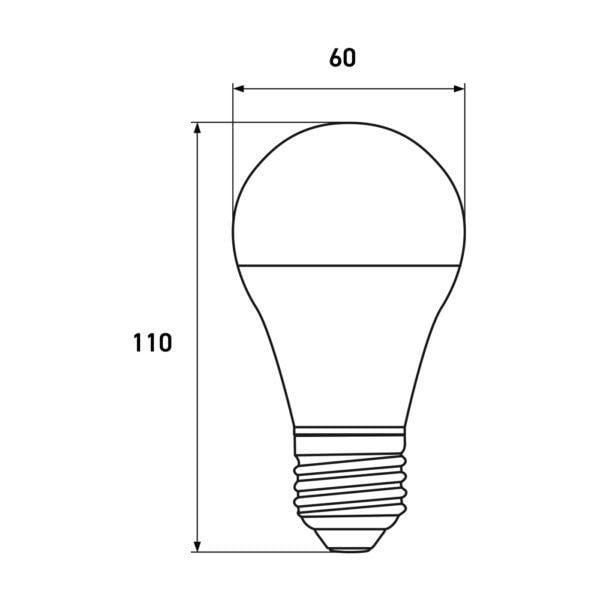 Лампа LED с датчиком движения Euroelectric A60-9W-E27-4000K (24421864) - фото 3