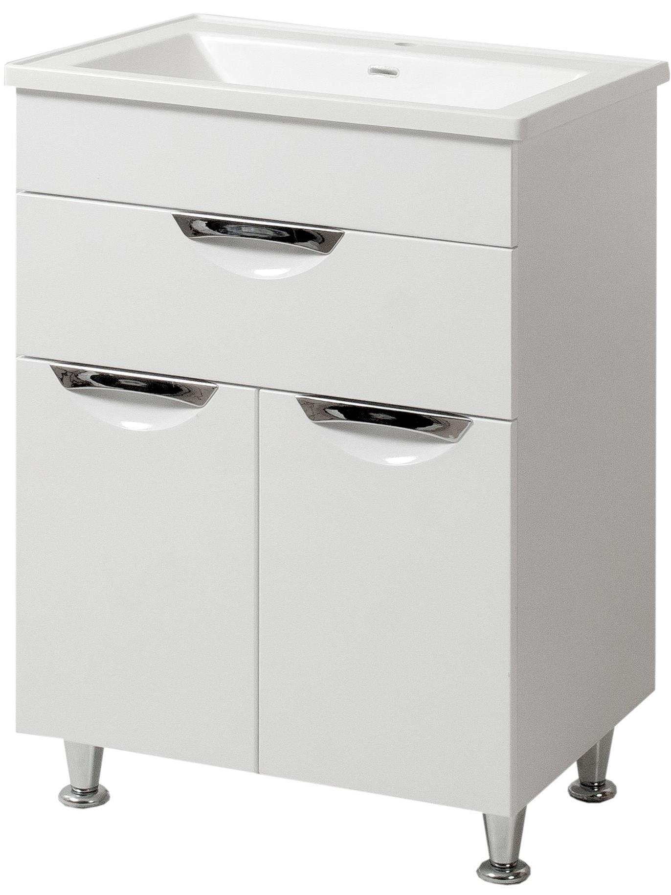 Тумба ЮВВИС Грация Т-3 60 см с умывальником Канте искусственный камень (14707434)