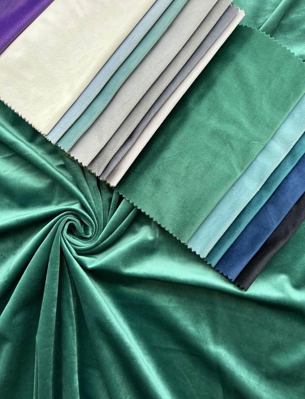 Штора велюрова на тасьмі 6 см 150х280 см Пляшковий (SB-01-23N94Т43) - фото 2