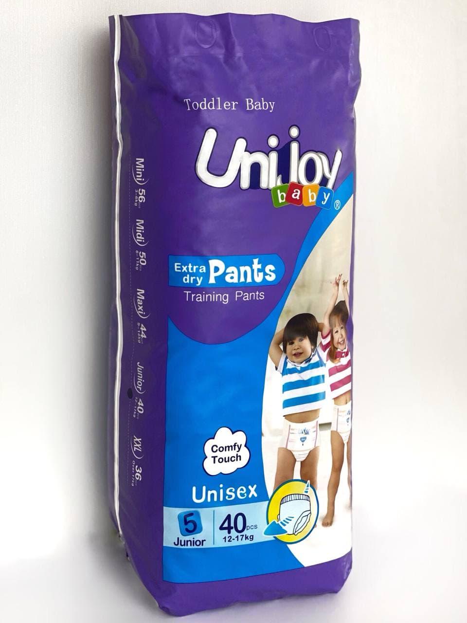 Підгузки-трусики UNIJOY Soft Pants ультратонкі органічні 40 шт. XL 12-17 кг (PXL40) - фото 1